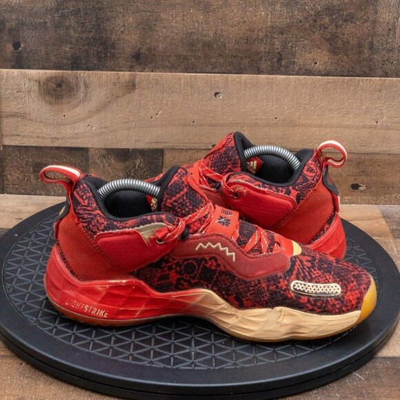ADIDAS D.O.N. ISSUE 3 CHINESE NEW YEAR MENS ATHLETIC SHOES RED BASKETBALL SIZE 7 - Picture 3 of 10